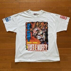 VTG Video Game Promo Shirt Hey Punk! Are You Tuff E Nuff? Super Nintendo Jaleco.